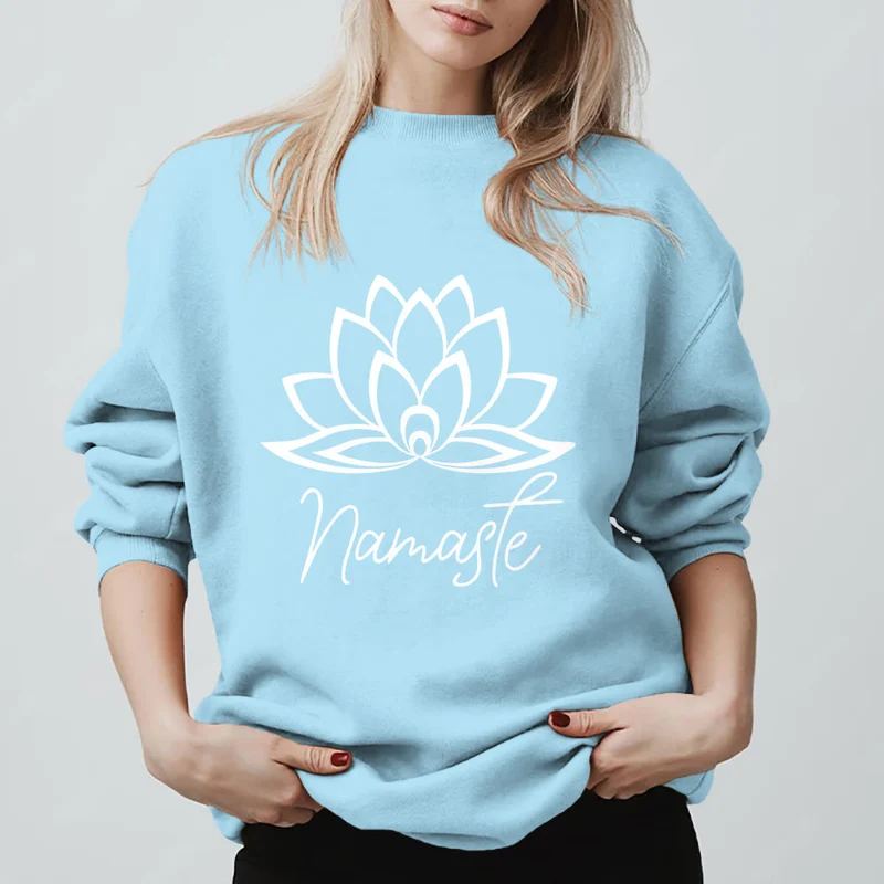 Olivenorma Namaste Lotus Yoga Meditation Achtsamkeit Sweatshirt
