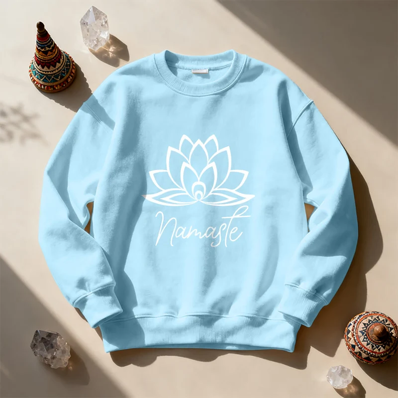 Olivenorma Namaste Lotus Yoga Meditation Achtsamkeit Sweatshirt