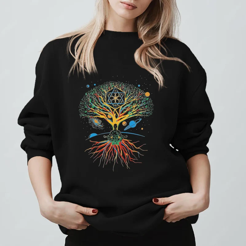 Olivenorma Baum Meditation Universum Spirituelle Achtsamkeit Sweatshirt