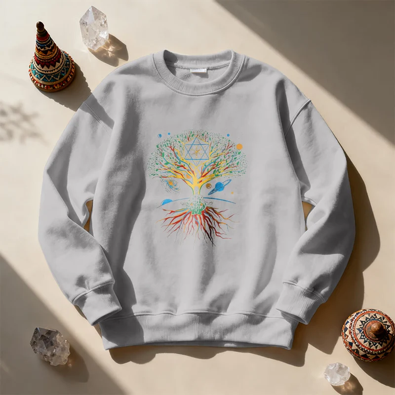 Olivenorma Baum Meditation Universum Spirituelle Achtsamkeit Sweatshirt