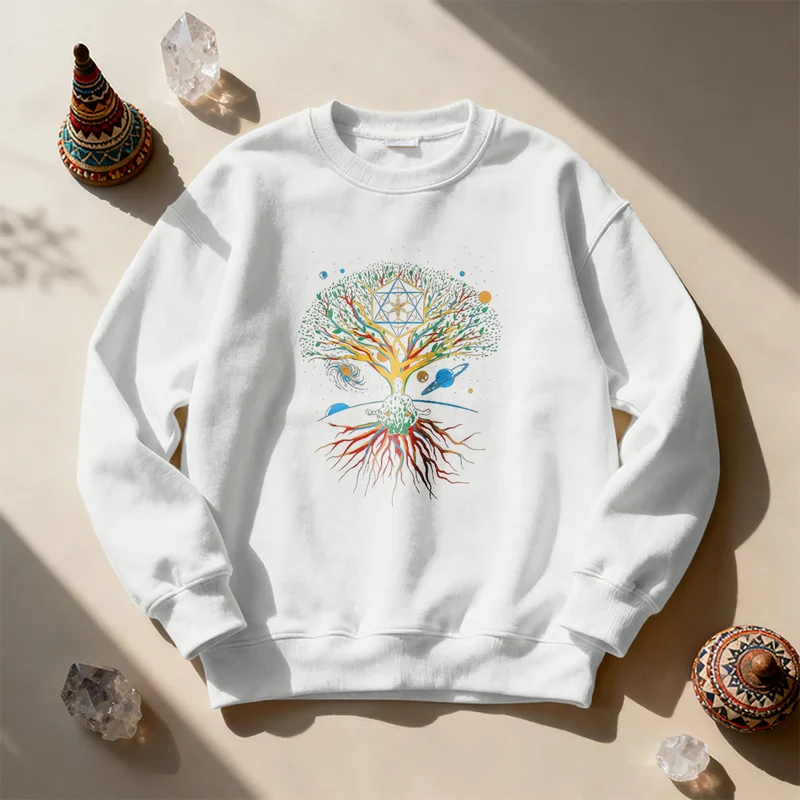 Olivenorma Baum Meditation Universum Spirituelle Achtsamkeit Sweatshirt