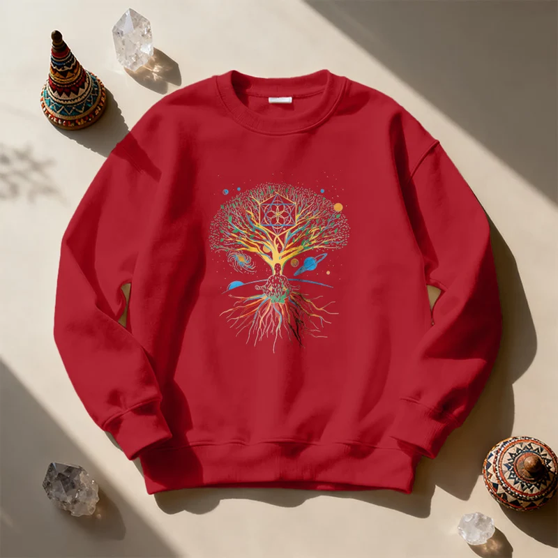 Olivenorma Baum Meditation Universum Spirituelle Achtsamkeit Sweatshirt