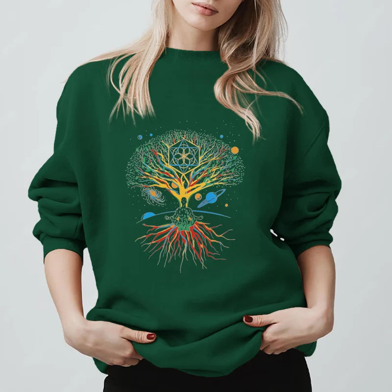 Olivenorma Baum Meditation Universum Spirituelle Achtsamkeit Sweatshirt