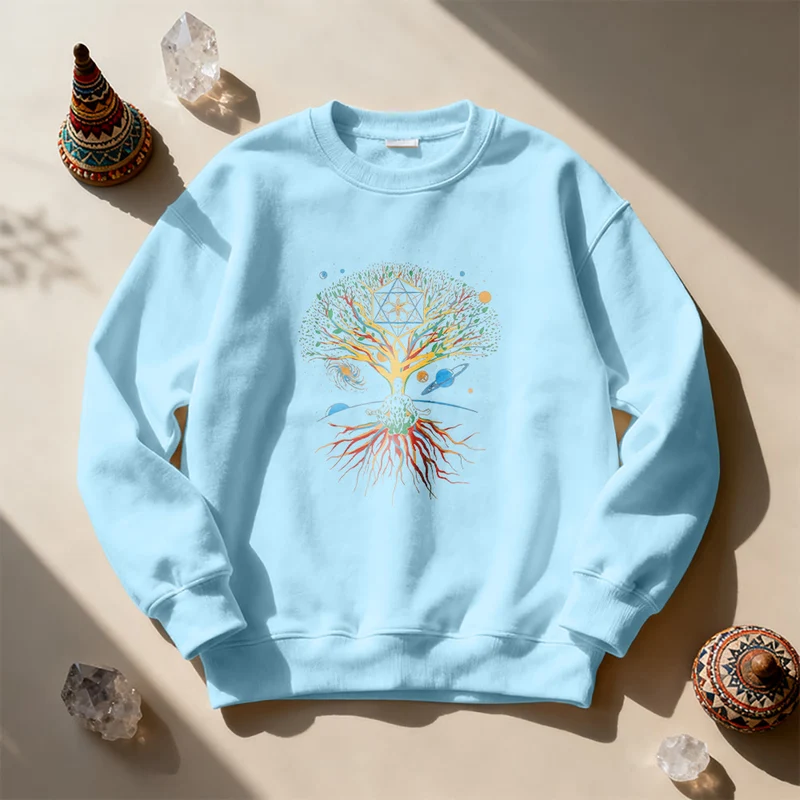 Olivenorma Baum Meditation Universum Spirituelle Achtsamkeit Sweatshirt