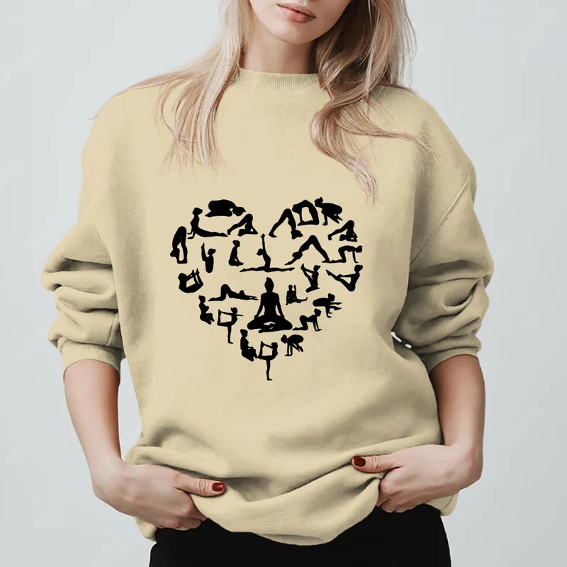 Olivenorma Herz Namaste Yoga Meditation Mentales Wohlbefinden Rundhals-Sweatshirt