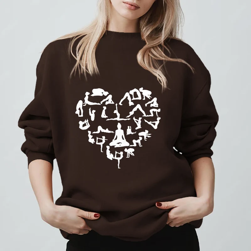Olivenorma Herz Namaste Yoga Meditation Mentales Wohlbefinden Rundhals-Sweatshirt