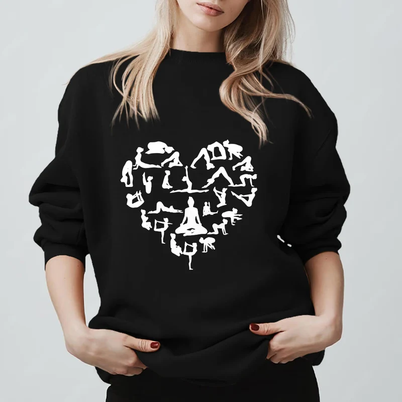Olivenorma Herz Namaste Yoga Meditation Mentales Wohlbefinden Rundhals-Sweatshirt