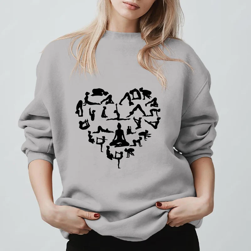 Olivenorma Herz Namaste Yoga Meditation Mentales Wohlbefinden Rundhals-Sweatshirt