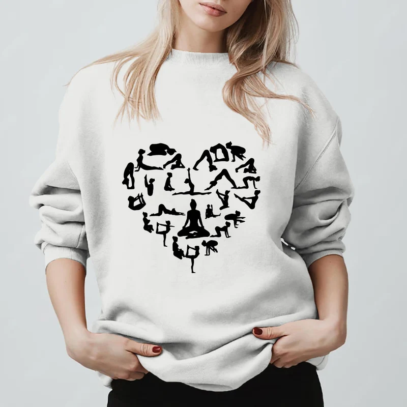 Olivenorma Herz Namaste Yoga Meditation Mentales Wohlbefinden Rundhals-Sweatshirt