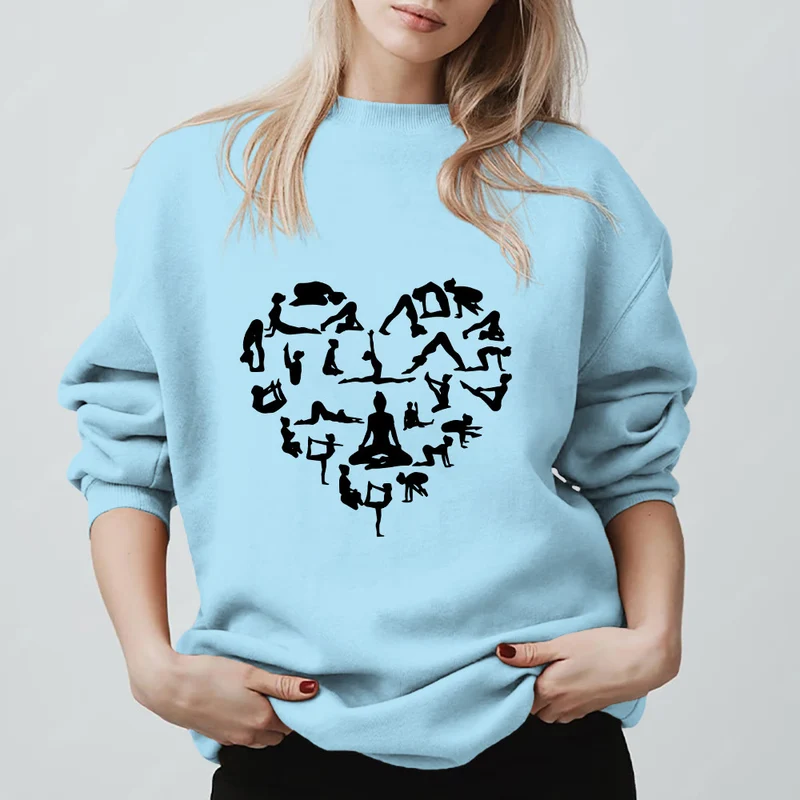 Olivenorma Herz Namaste Yoga Meditation Mentales Wohlbefinden Rundhals-Sweatshirt