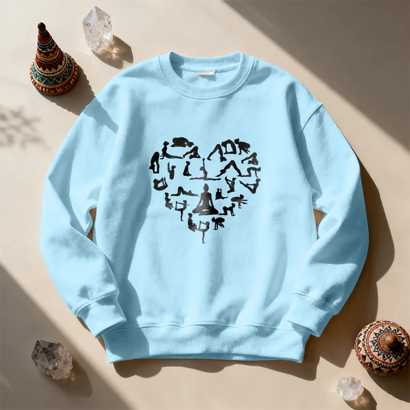 Olivenorma Herz Namaste Yoga Meditation Mentales Wohlbefinden Rundhals-Sweatshirt