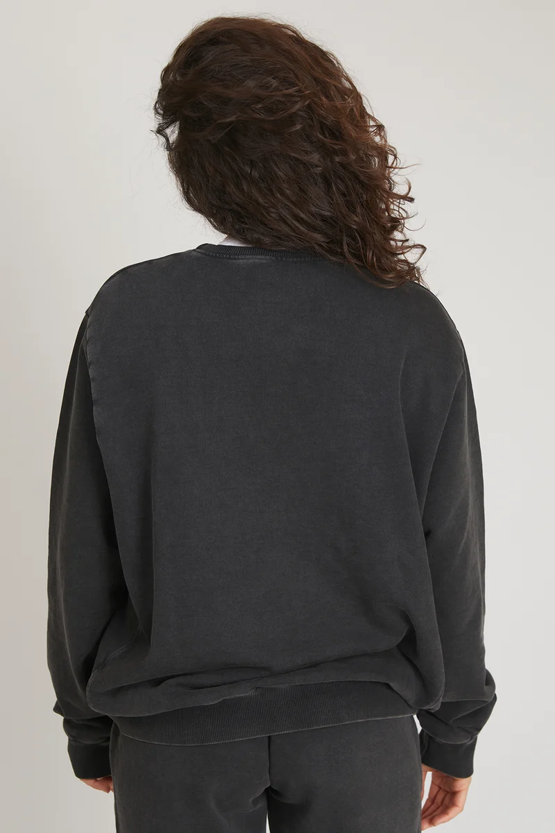 Felpa Donna Over Grigio Ardesia