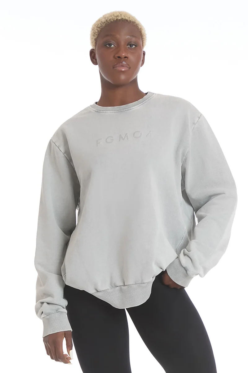 Felpa Donna Over Grigio Moonstone