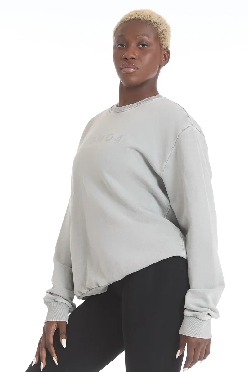 Felpa Donna Over Grigio Moonstone