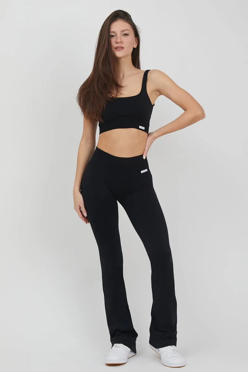 Leggings Soft Push Up Confidence a Zampa Nero