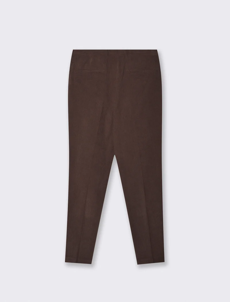 Pantaloni in velluto formal fit eleganti - Moro