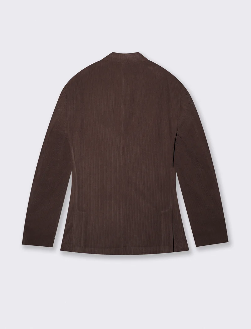 Blazer in velluto costa rocciatore formal fit - Moro