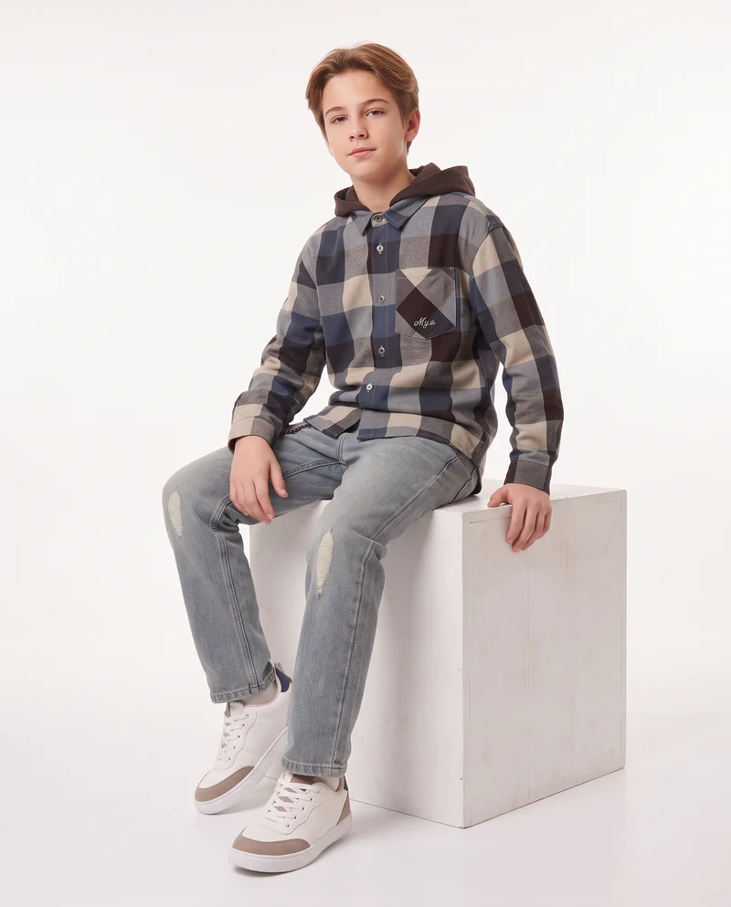 Jeans Regular con Dettagli Colorati - Denim