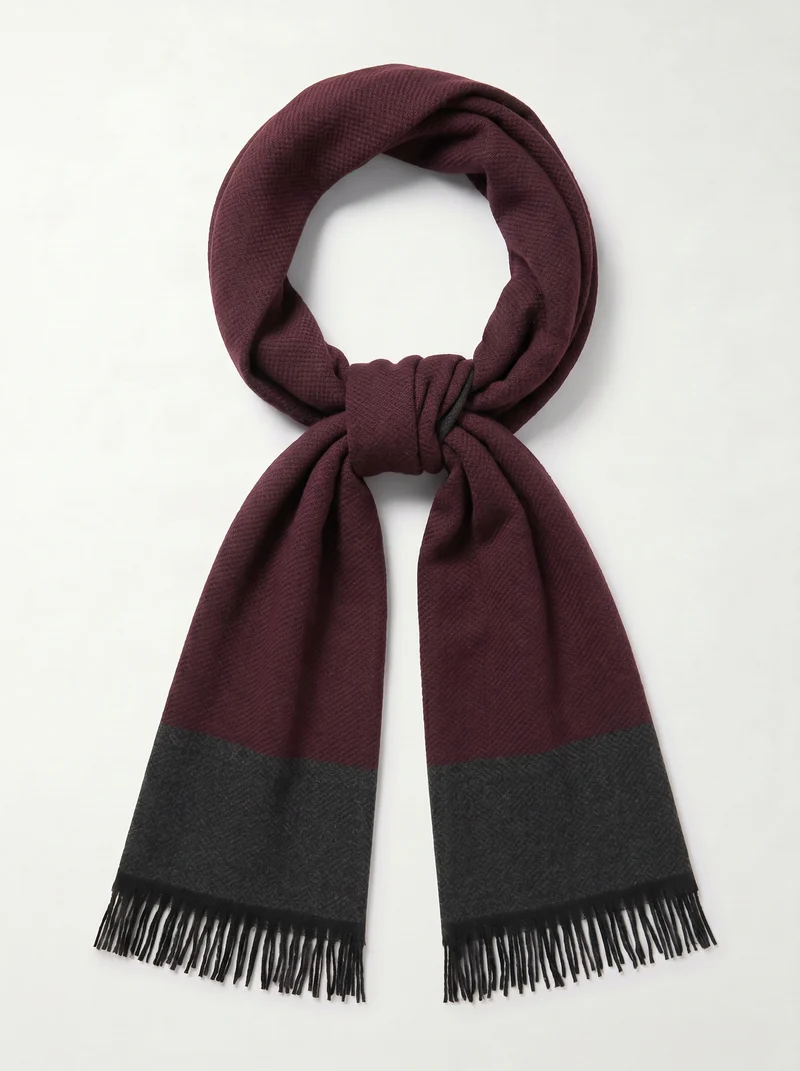 Sciarpa uomo righe oblique eleganti - Bordeaux