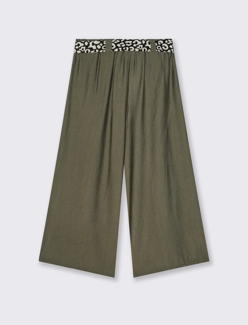 Pantalone largo con cintura stampata - Ve.milit.