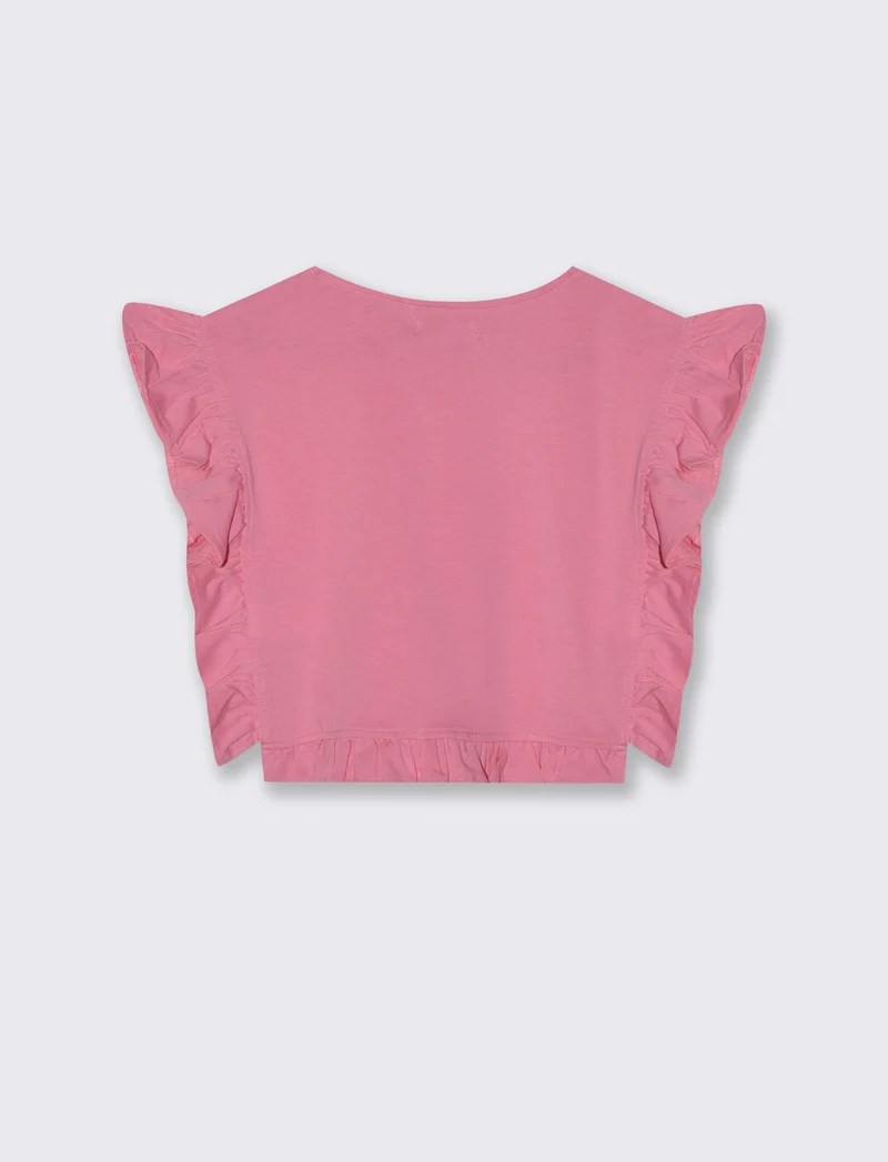 T-shirt da bambina con rouches e arricci - Rosa big bubble