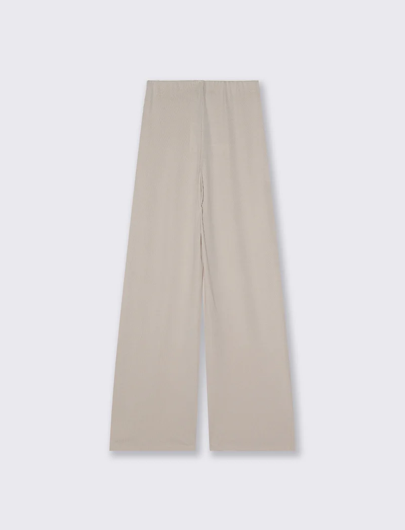 Pantalone Dritto Elastico - Beige