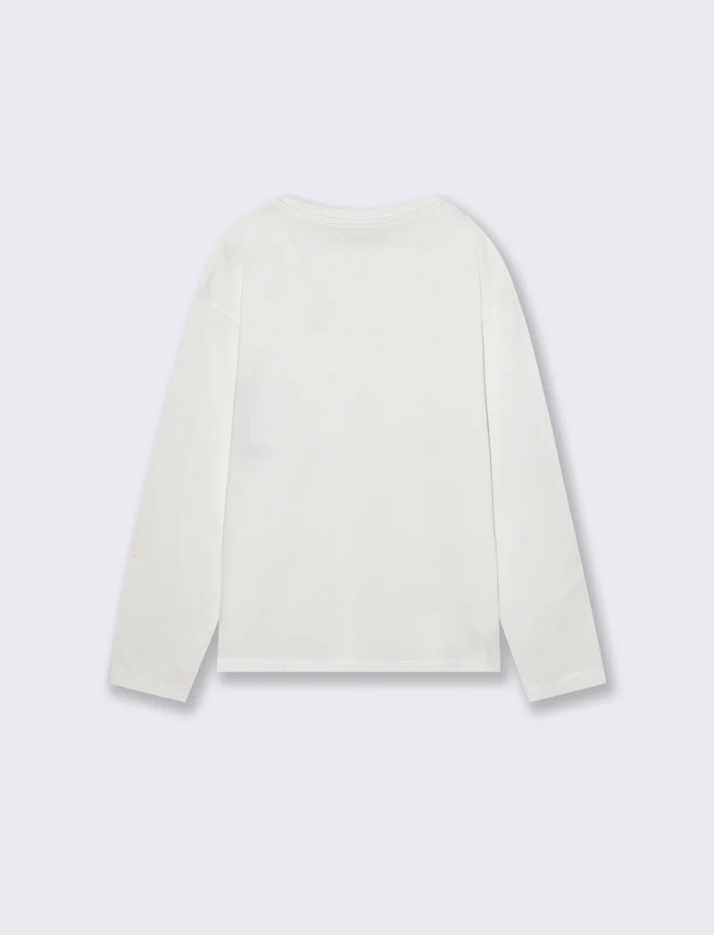 T-shirt Doppio Taschino Cotone Versatile - Bianco latte