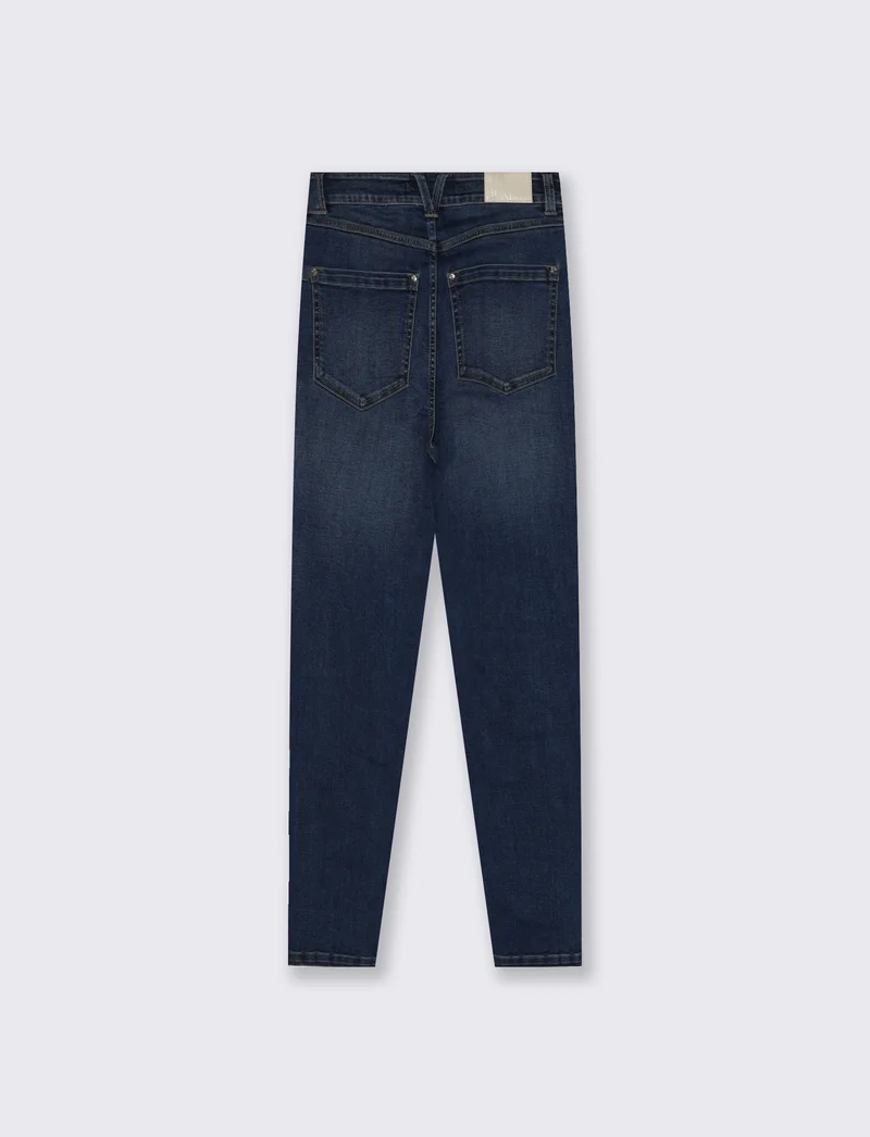 Jeggings super skinny high waist 5 tasche - DENIM SCURO