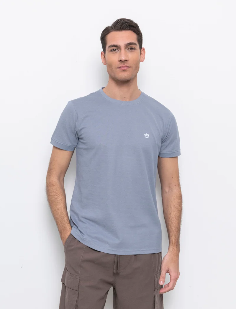 T-shirt in piquet da uomo - Celeste
