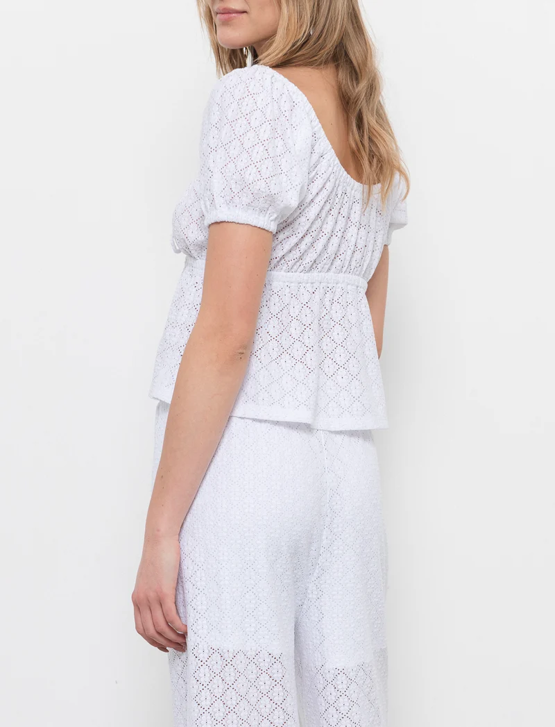 Pantalone in pizzo da donna - Bianco