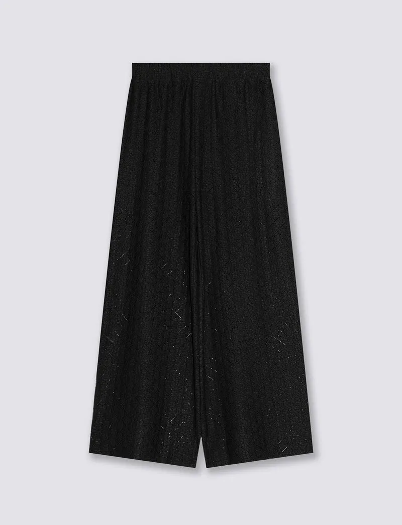 Pantalone in pizzo da donna - Nero