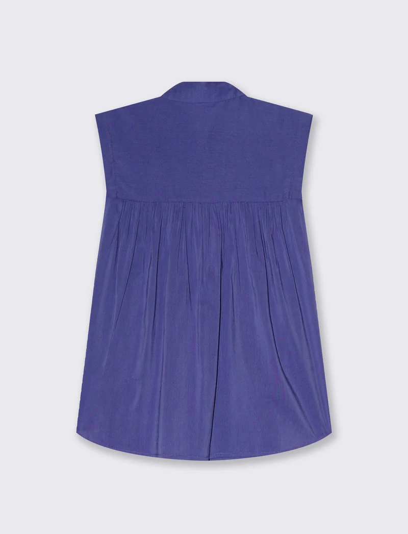 Camicia giro manica da donna - Mirtillo