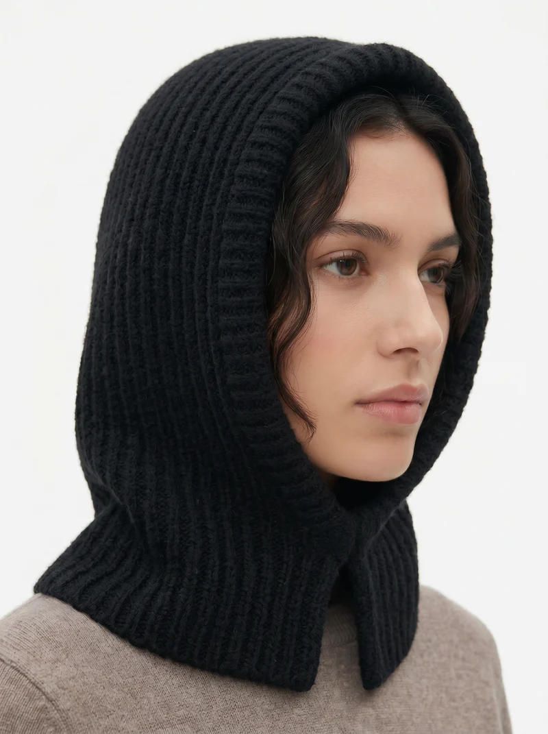 Cappuccio Balaclava elegante - Nero