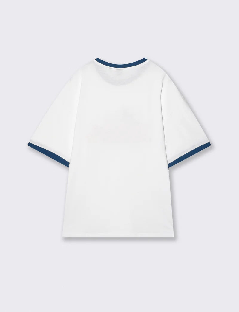 T-shirt Tom and Jerry uomo boxy fit - Bianco