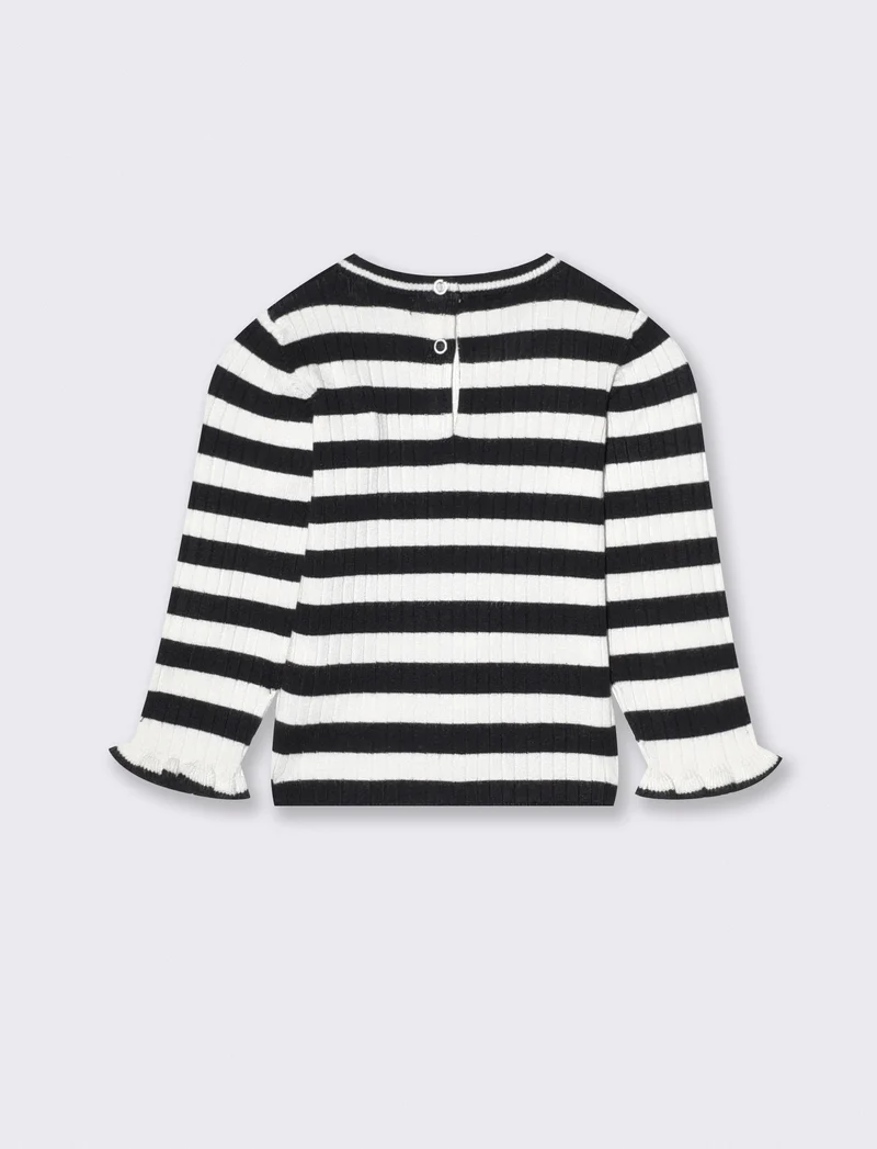 Maglietta a manica lunga in cotone - Nero
