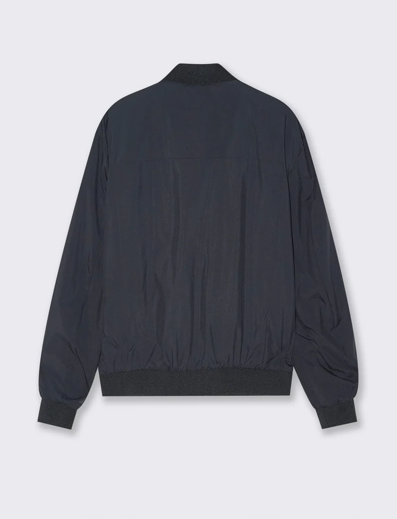 BOMBER BASIC IN TESSUTO TECNICO - Blu