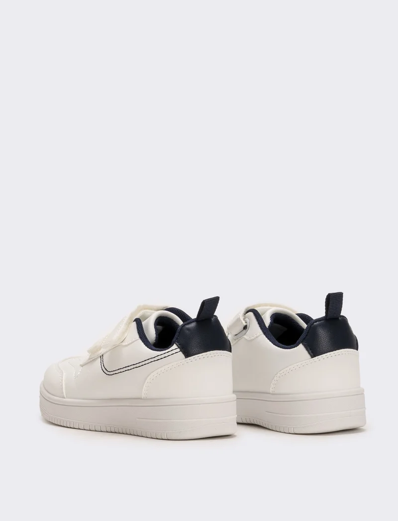 Sneakers con fodera blu da bambino - Bianco