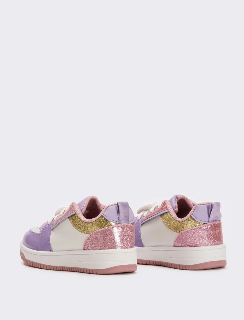 Sneakers multicolor da bambina - Bianco