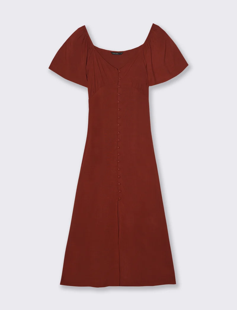 VESTITO LUNGO - Marrone bruciato