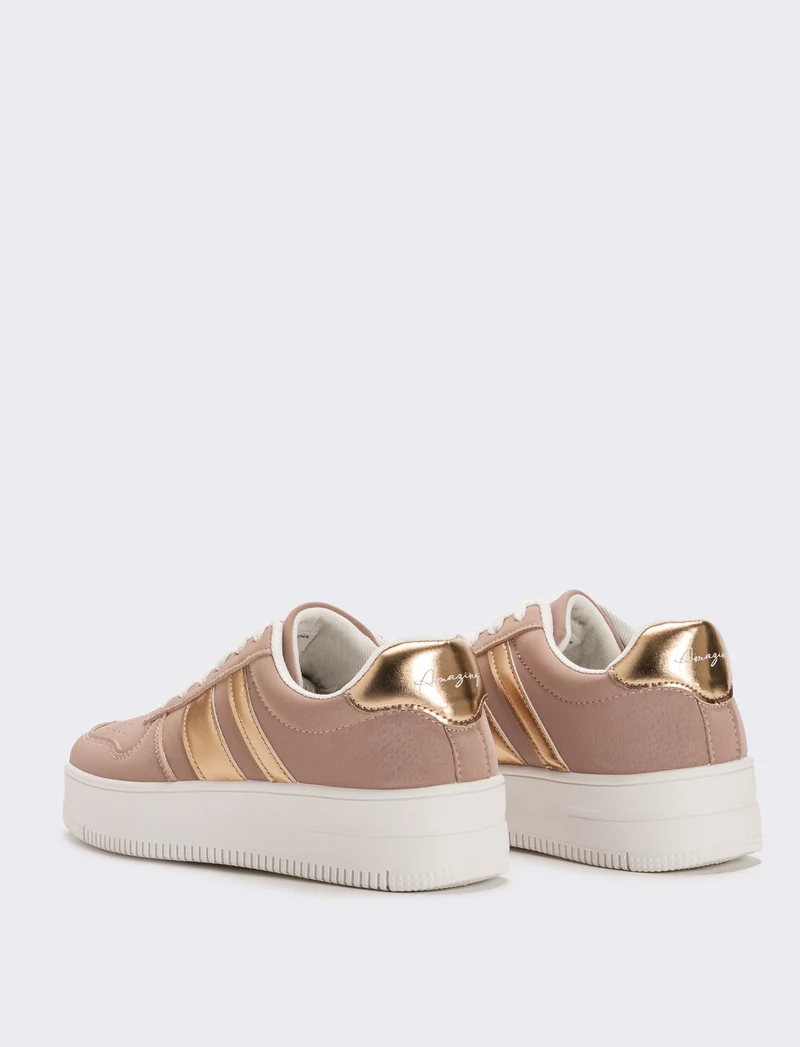 Sneakers monoclore da donna - Rosa