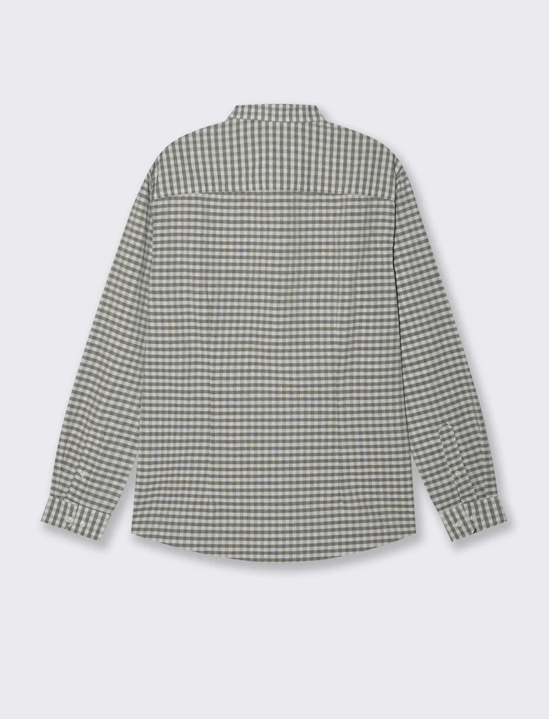 CAMICIA FANTASIA A QUADRI - Beige