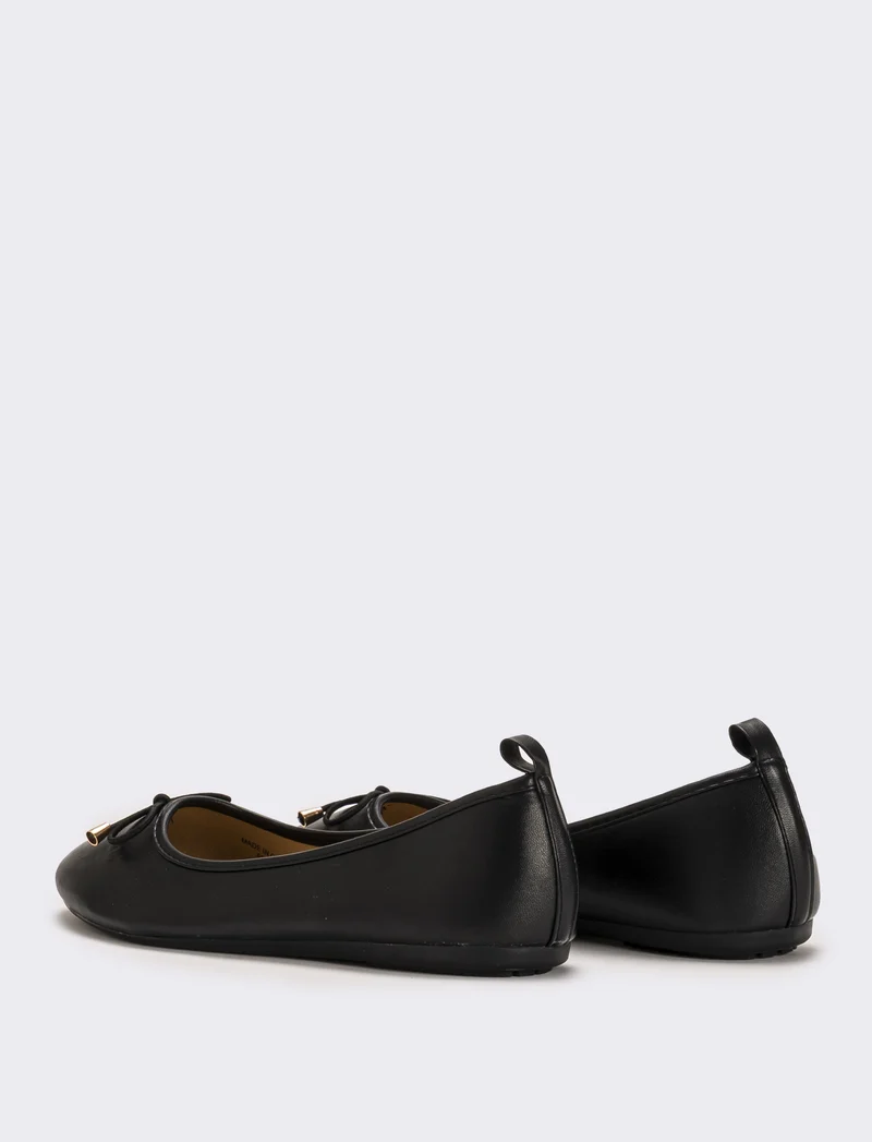 Ballerina con fiocco da donna - Nero
