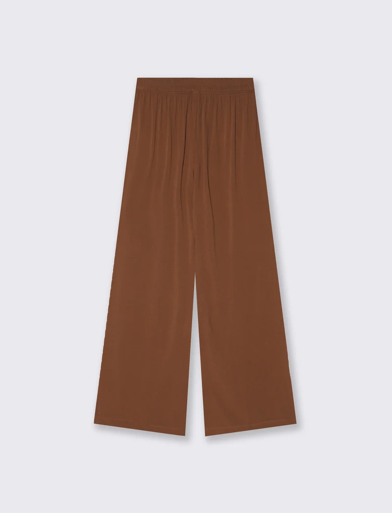 Pantalone con Elastico Dietro - Marrone tabacco