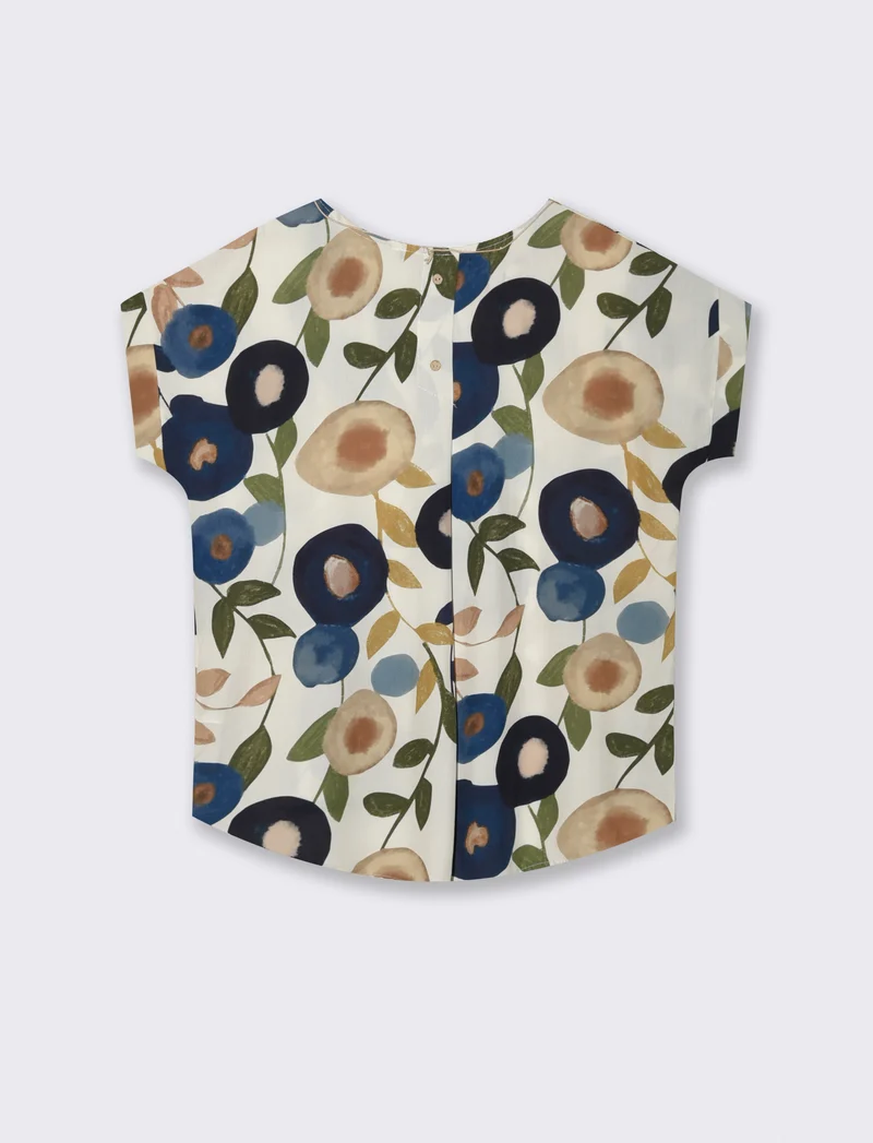 Casacca stampata con collana per donna - Bianco