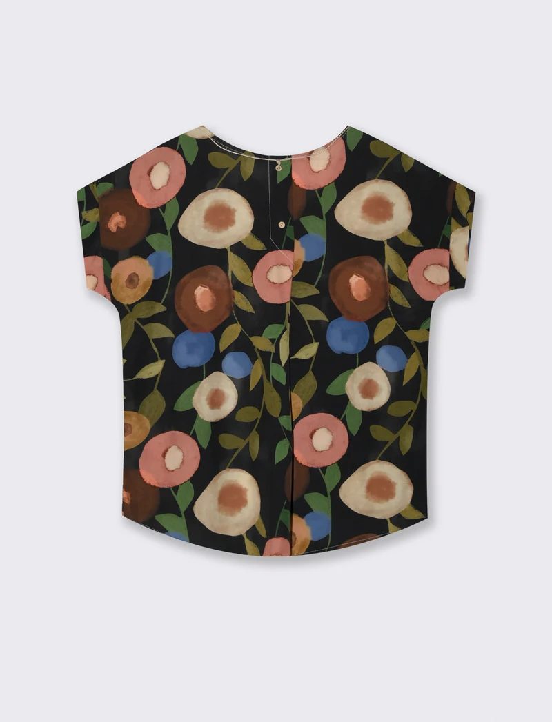 Casacca stampata con collana per donna - Nero