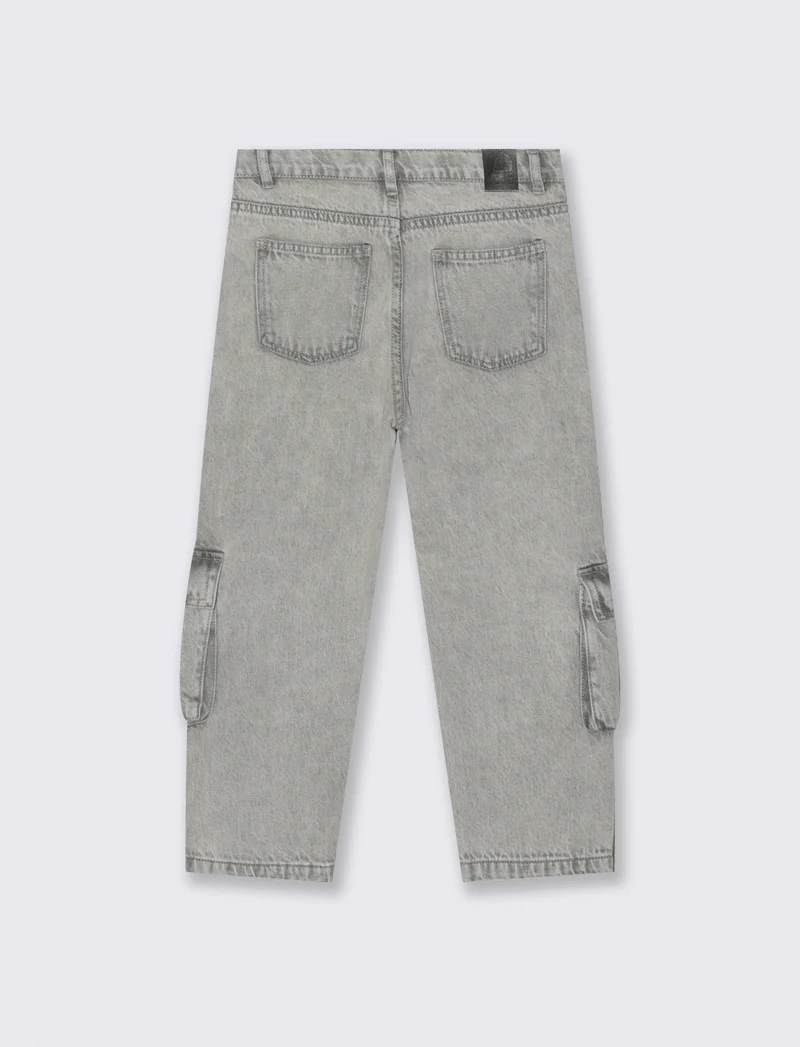 Jeans cargo in cotone per bimbi trendy - Denim