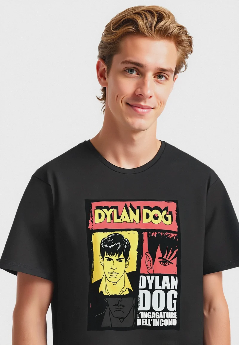 T-SHIRT STAMPA DYLAN DOG - Grigio