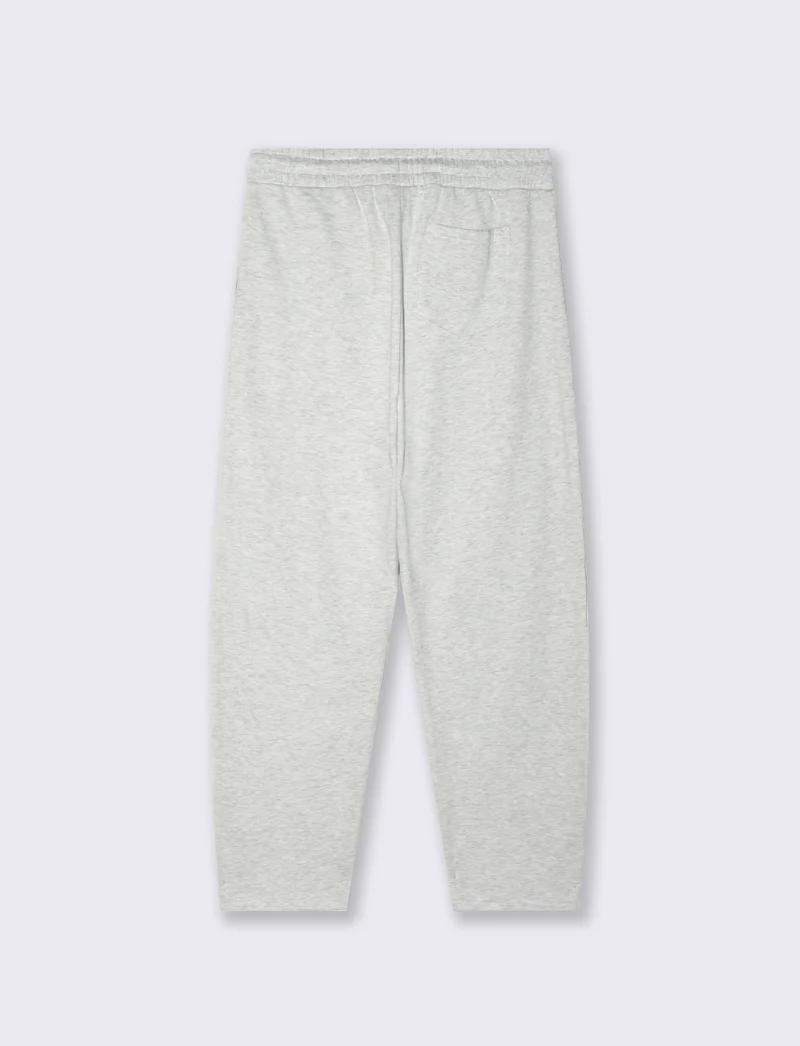 PANTALONI IN FELPA CON VITA JOGGER - Grigio mel.