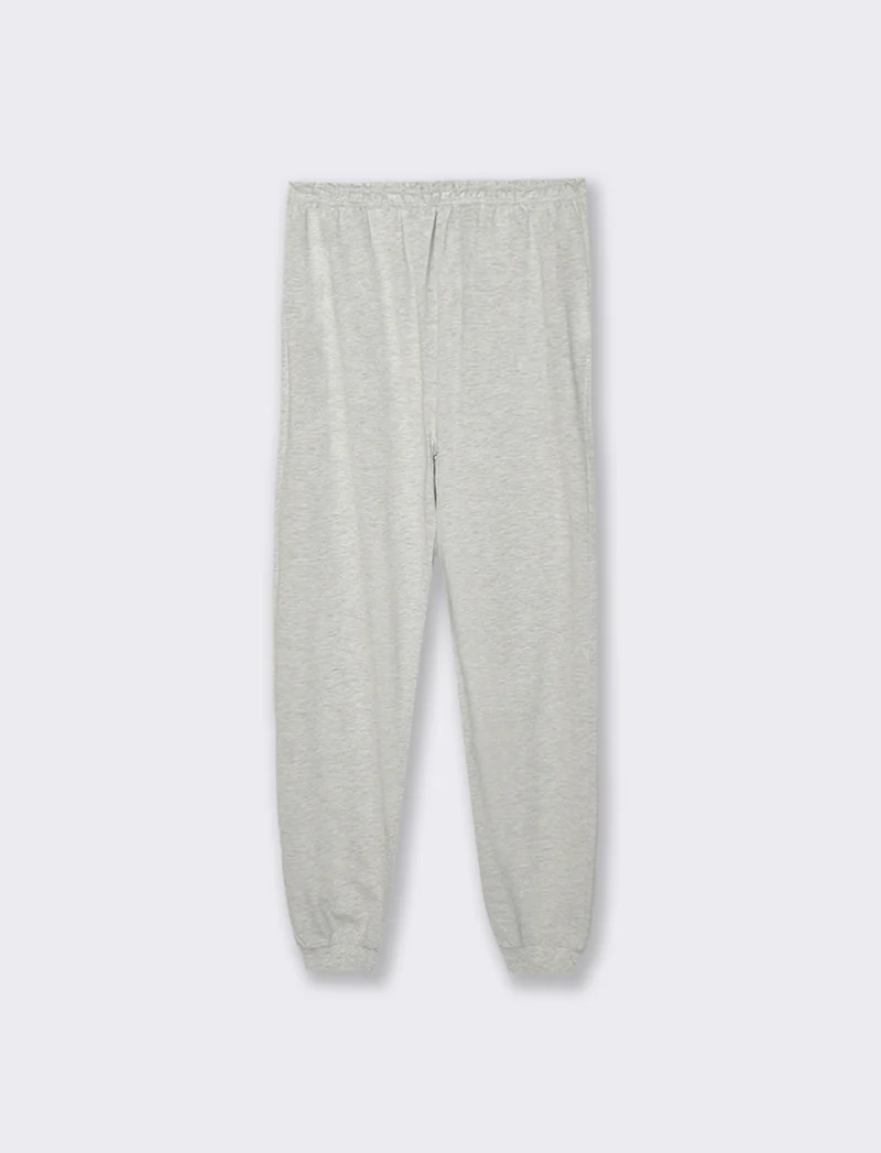 JOGGER CON STAMPA - Grigio chiaro mel.