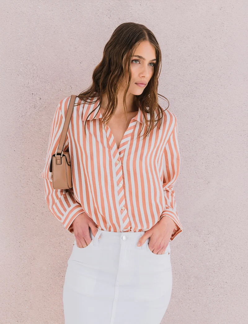 T-SHIRT IN PIZZO - Rosa polvere